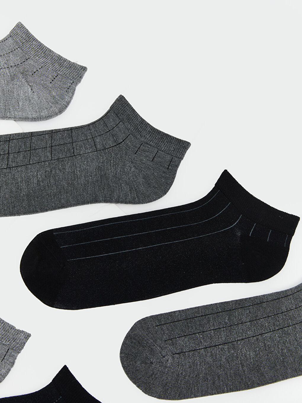 Karışık Desenli Erkek Patik Çorap 7'li-1