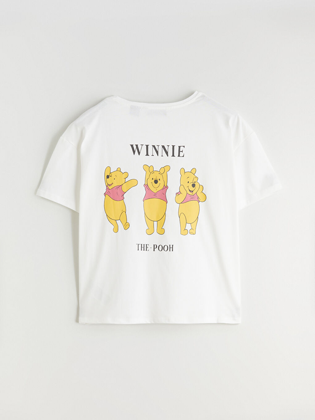 Ekru Winnie the Pooh Baskılı Kadın Pijama Üstü-1