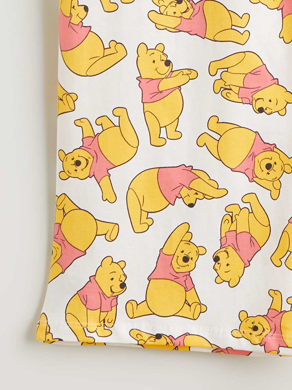 Ekru Winnie the Pooh Desenli Kadın Pijama Alt-6