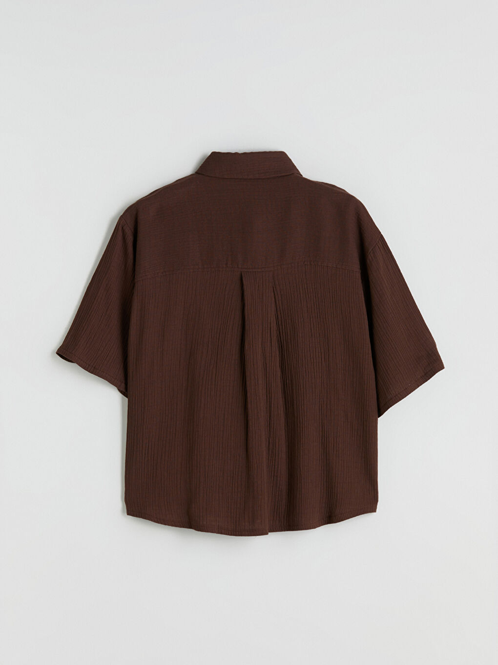 Kahverengi Dokulu Kadın Gömlek-5