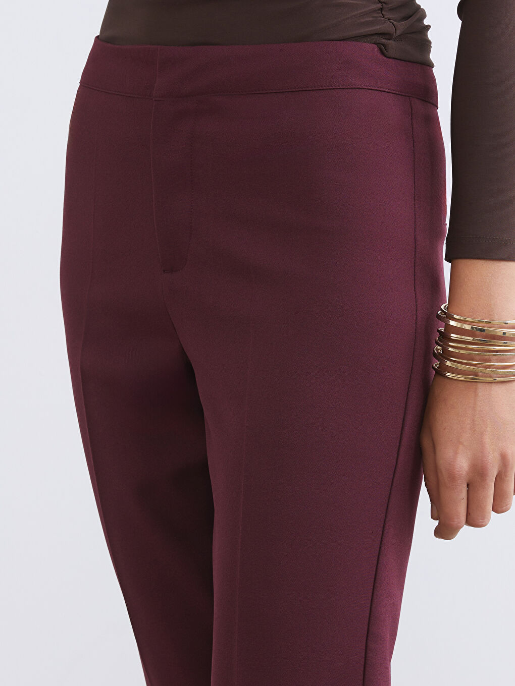 Slim Fit Women's Trousers-2