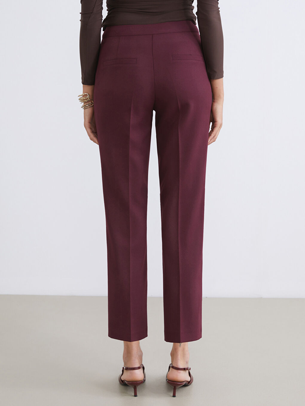Slim Fit Women's Trousers-3