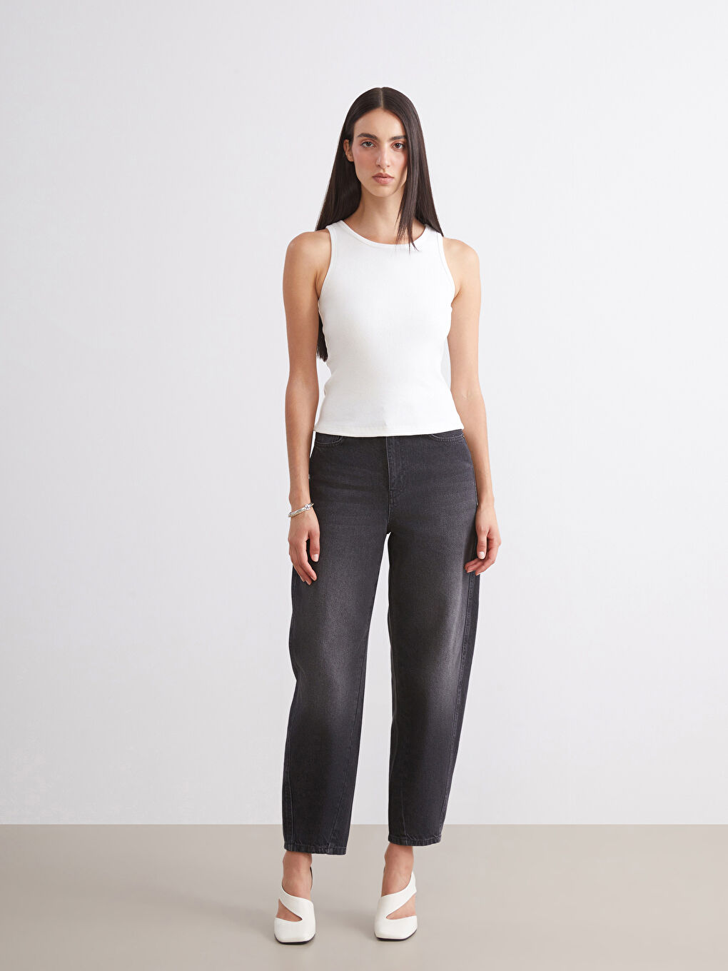 Siyah Bisiklet Yaka Kadın Atlet 2'li-3