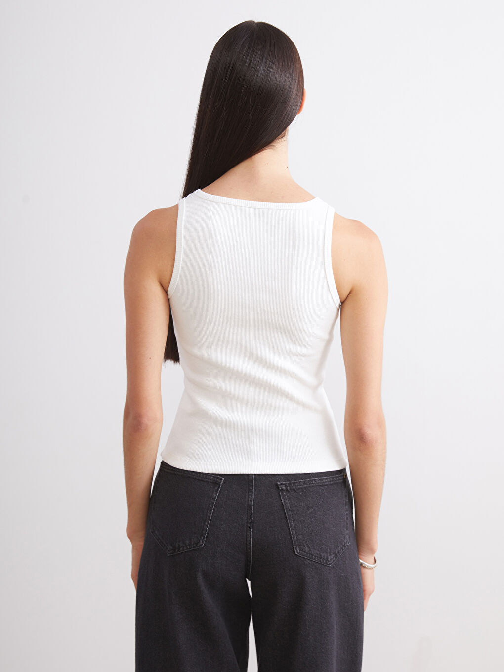 Siyah Bisiklet Yaka Kadın Atlet 2'li-7