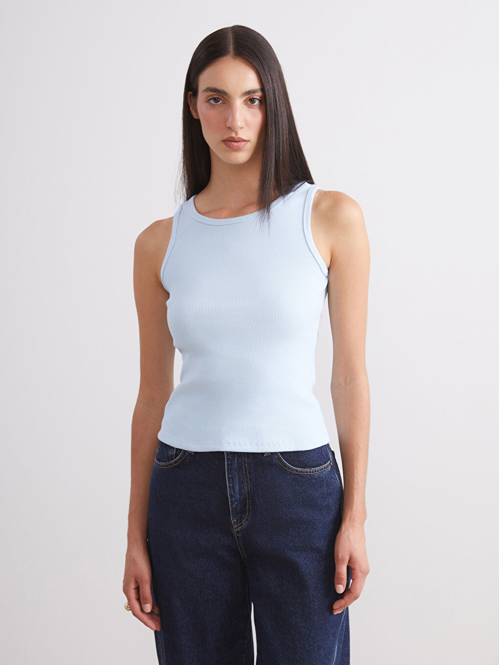 Pembe Bisiklet Yaka Kadın Atlet 2'li-1