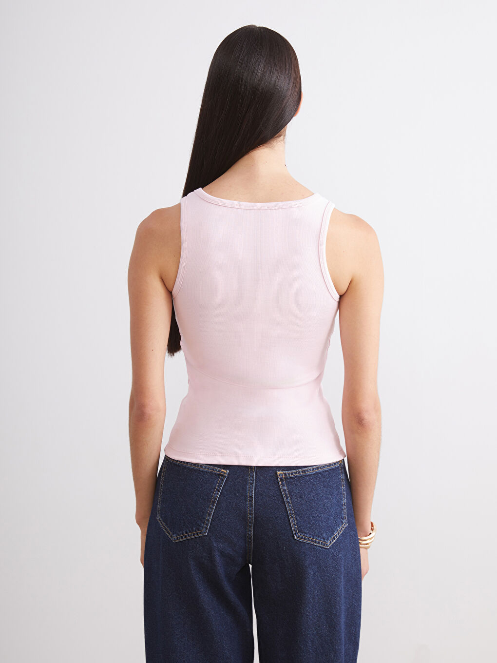 Pembe Bisiklet Yaka Kadın Atlet 2'li-7