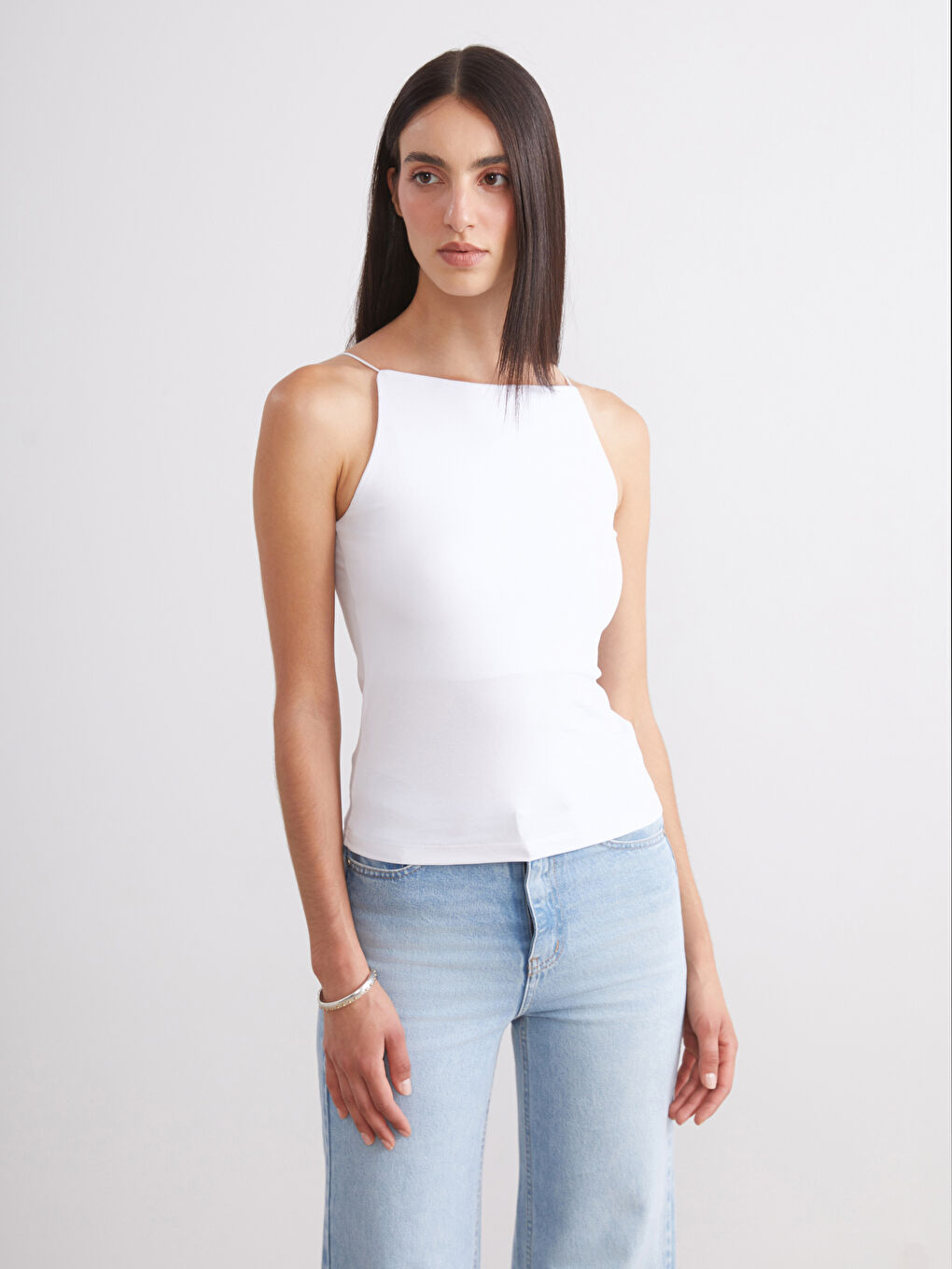 Siyah Halter Yaka Askılı Kadın Atlet 2'li-1