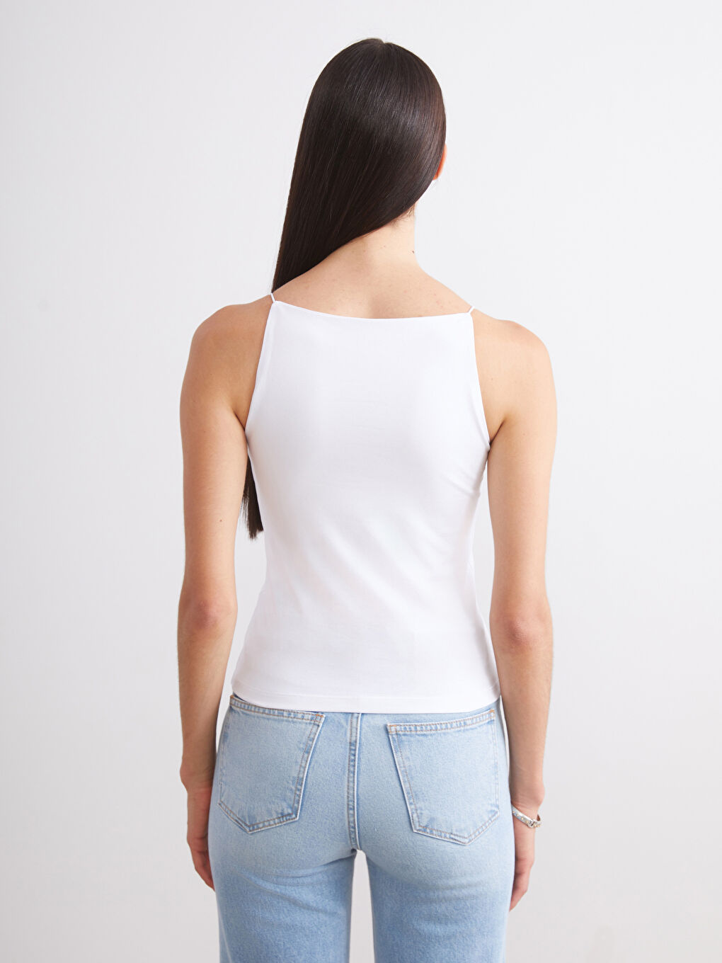 Siyah Halter Yaka Askılı Kadın Atlet 2'li-6