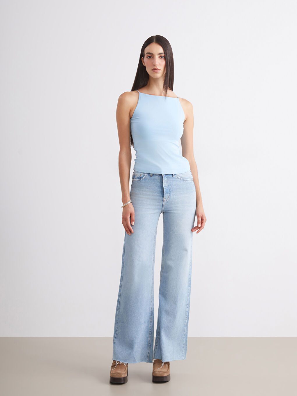 Pembe Halter Yaka Askılı Kadın Atlet 2'li-3