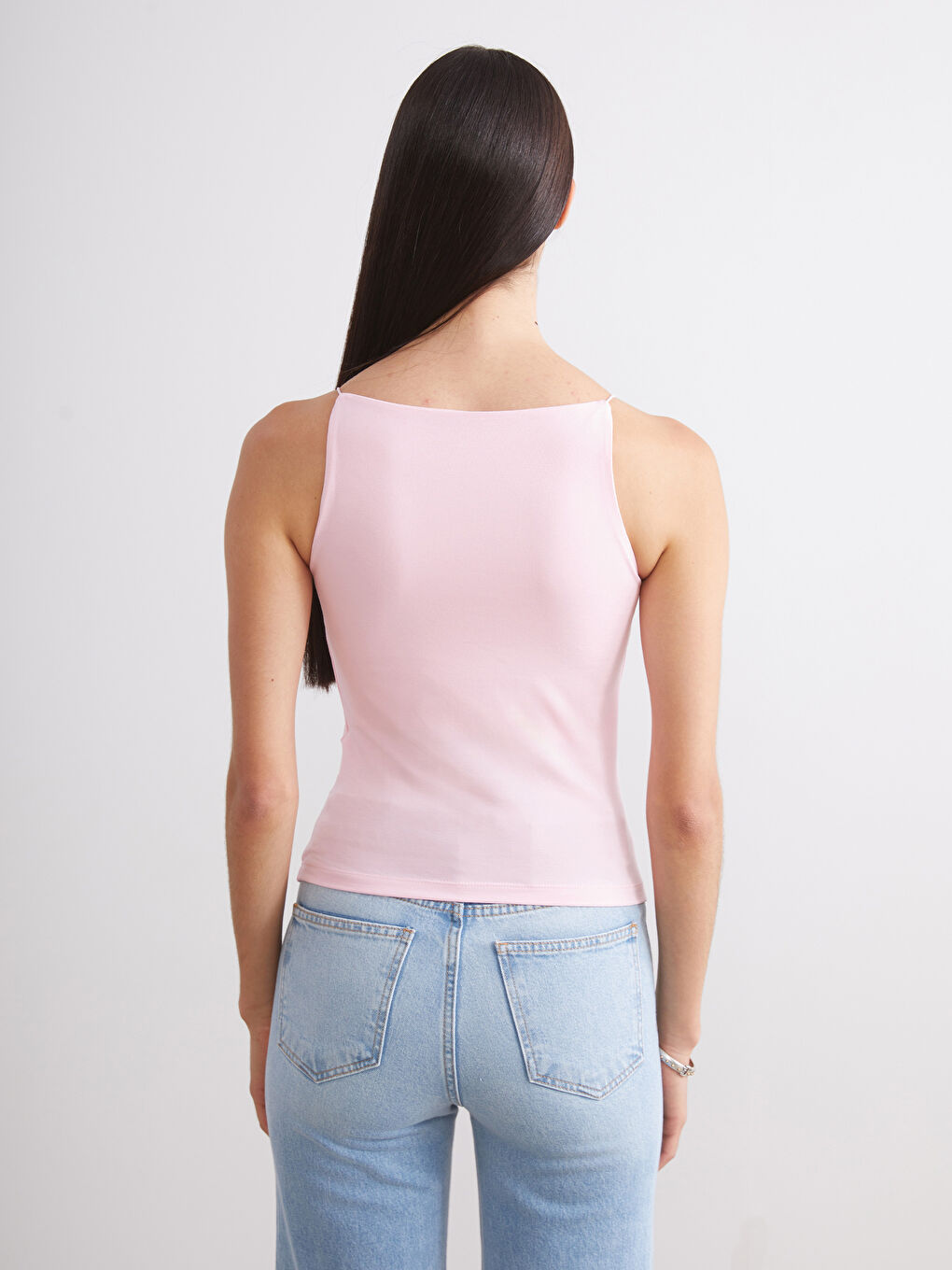 Pembe Halter Yaka Askılı Kadın Atlet 2'li-7