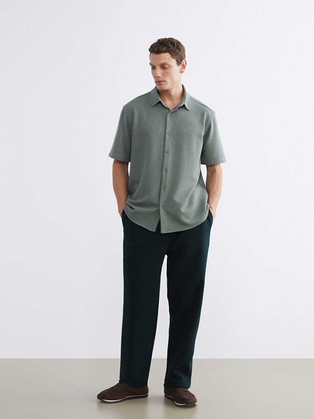 Yeşil Standart Kalıp Erkek Eşofman Altı