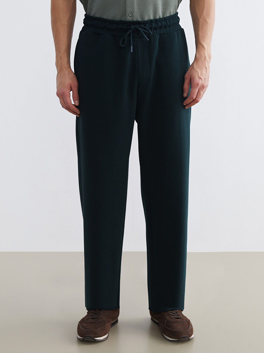 Yeşil Standart Kalıp Erkek Eşofman Altı-1