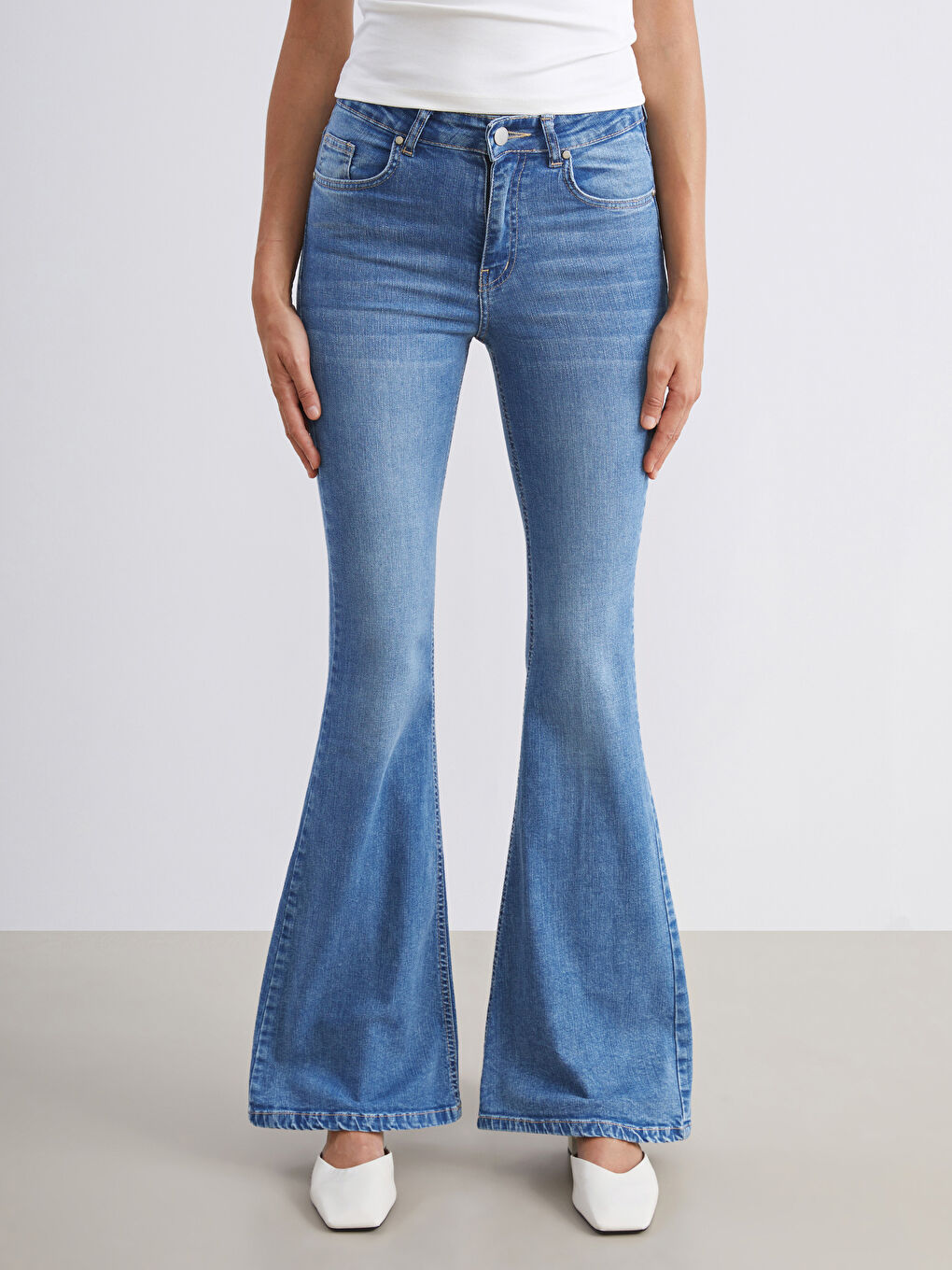 Mavi Flare Kadın Jean Pantolon-1