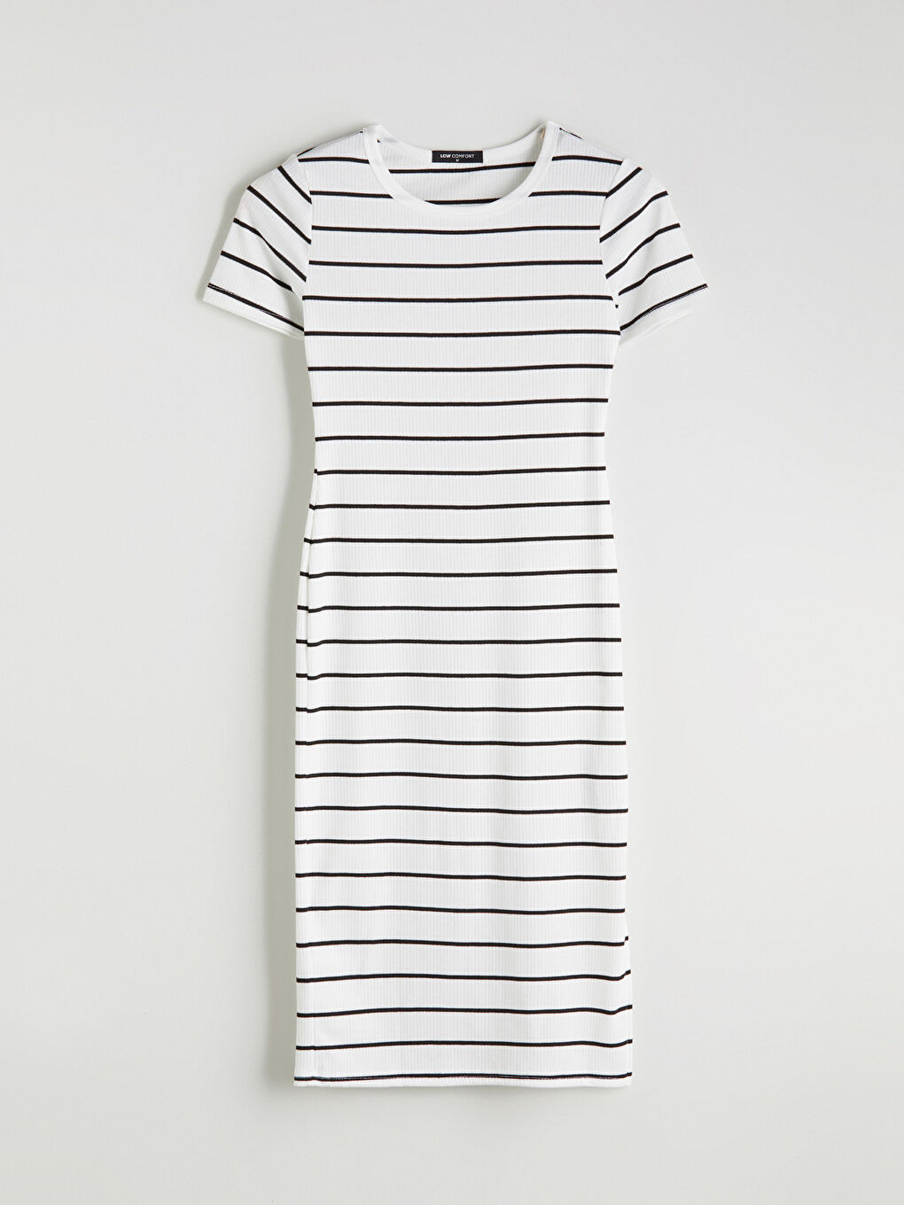 Crew Neck Striped Dress-4