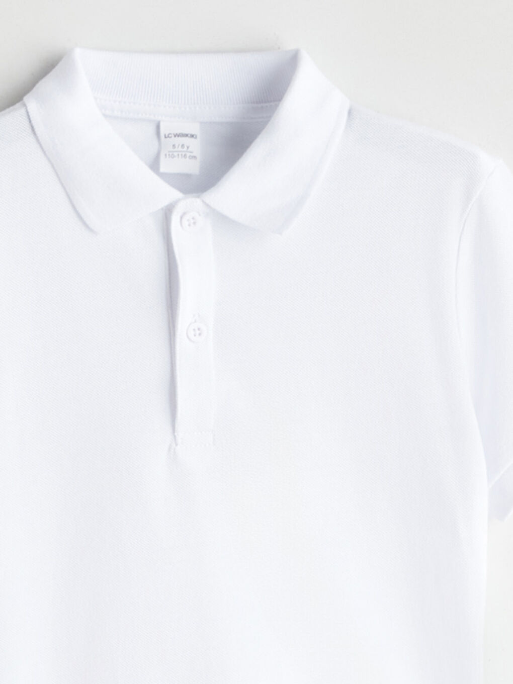 Beyaz Polo Yaka Erkek Çocuk Tişört 2'li-6