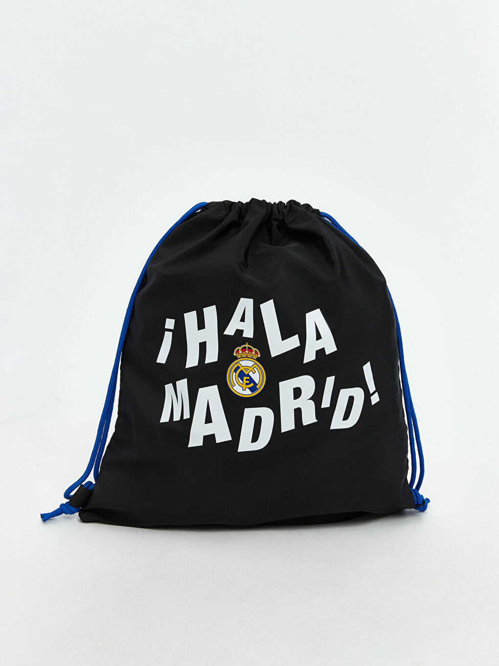 Siyah Real Madrid Baskılı Erkek İpli Sırt Çantası