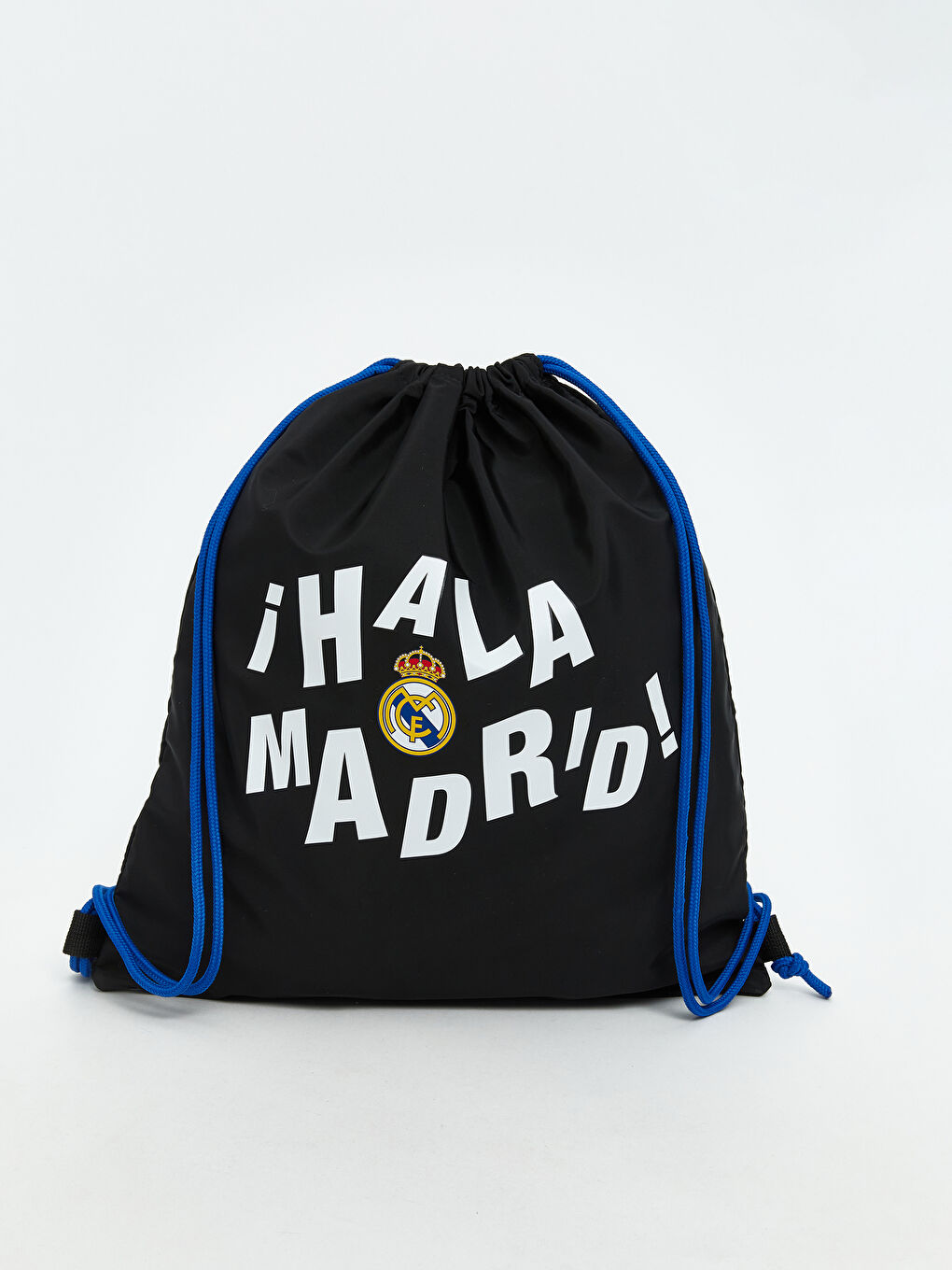 Siyah Real Madrid Baskılı Erkek İpli Sırt Çantası-2