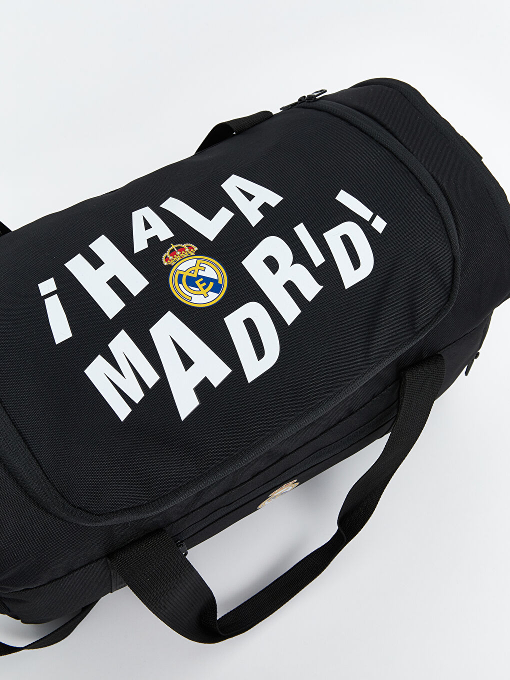 Siyah Real Madrid Baskılı Erkek Spor Çantası-2