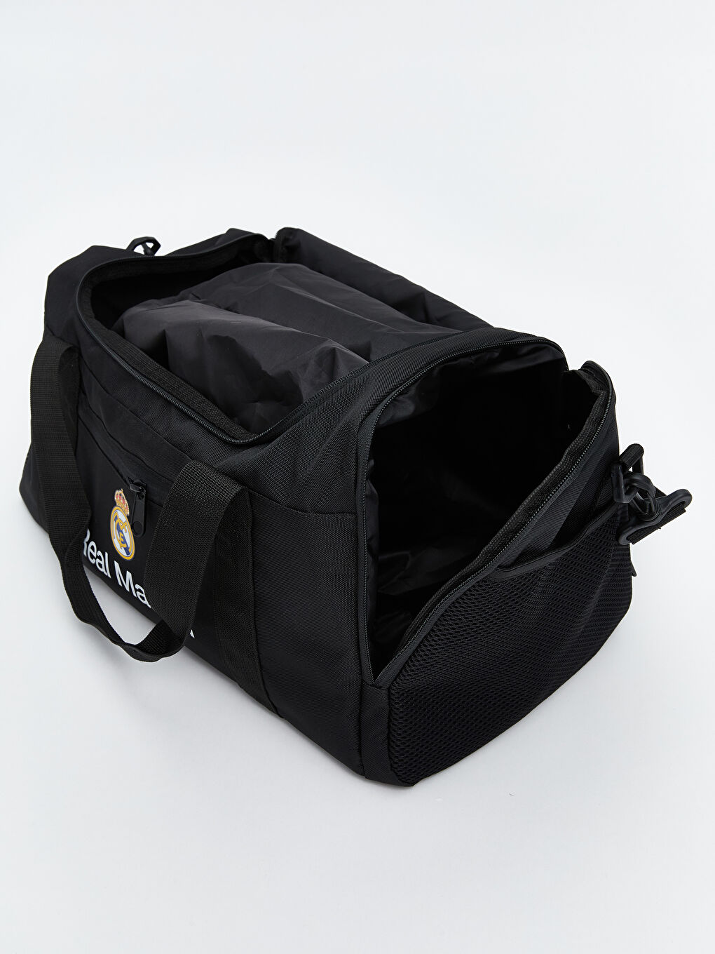 Siyah Real Madrid Baskılı Erkek Spor Çantası-4