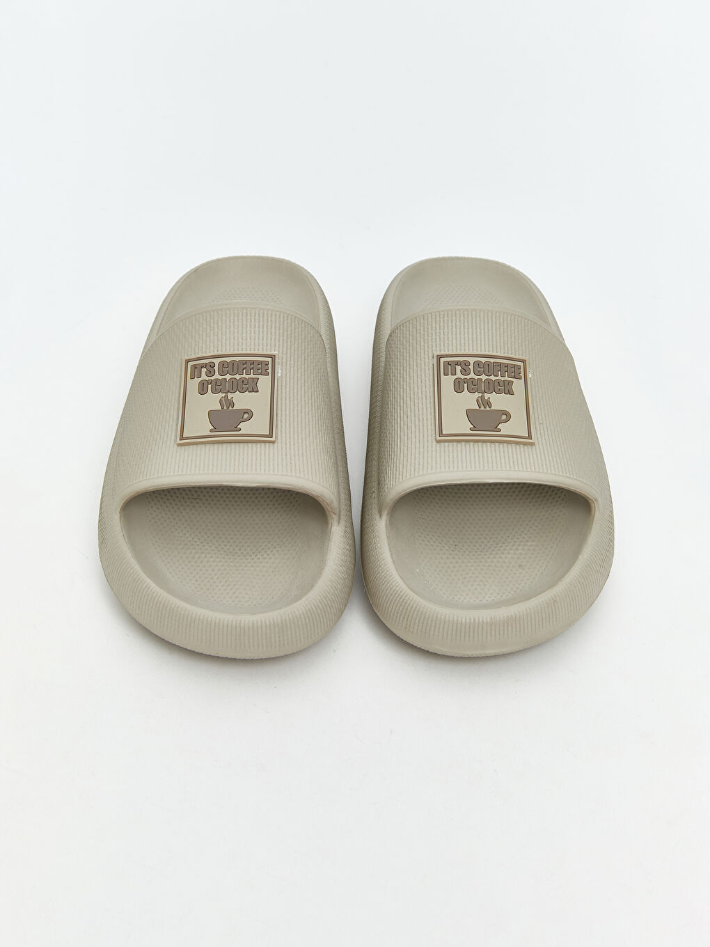 Kahverengi Baskılı Tek Bantlı Erkek Terlik-1