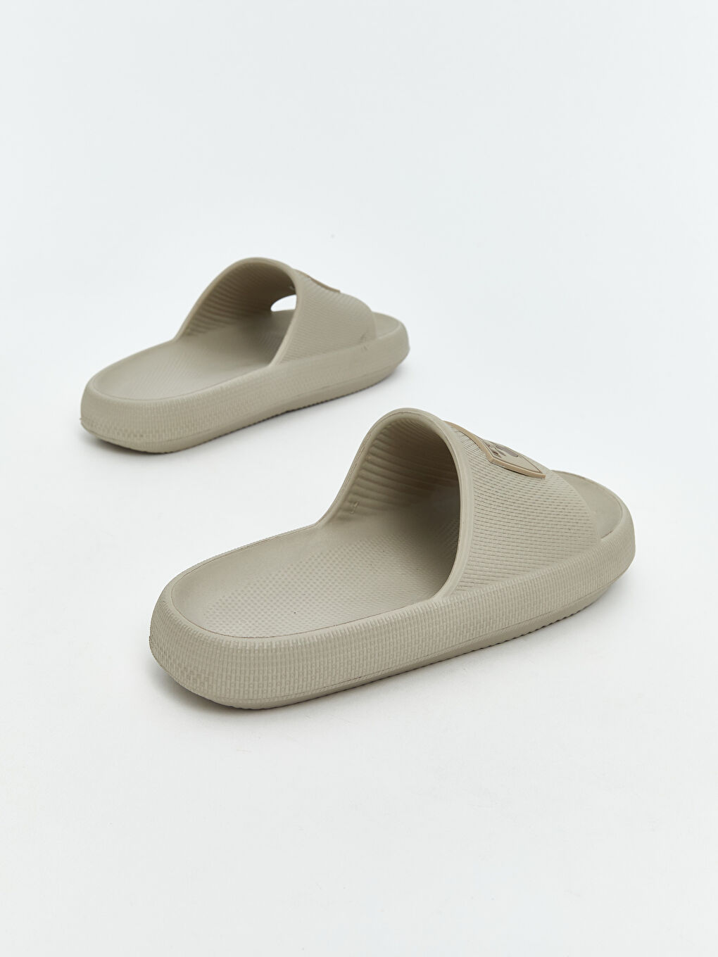 Kahverengi Baskılı Tek Bantlı Erkek Terlik-3