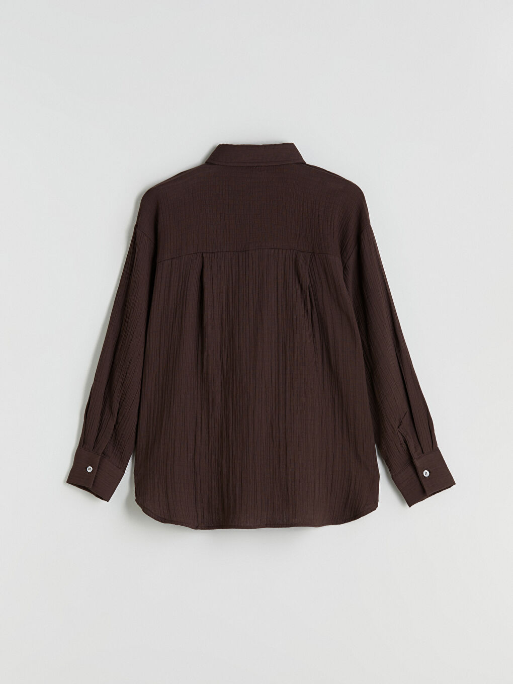 Textured Oversize Women's Shirt-5