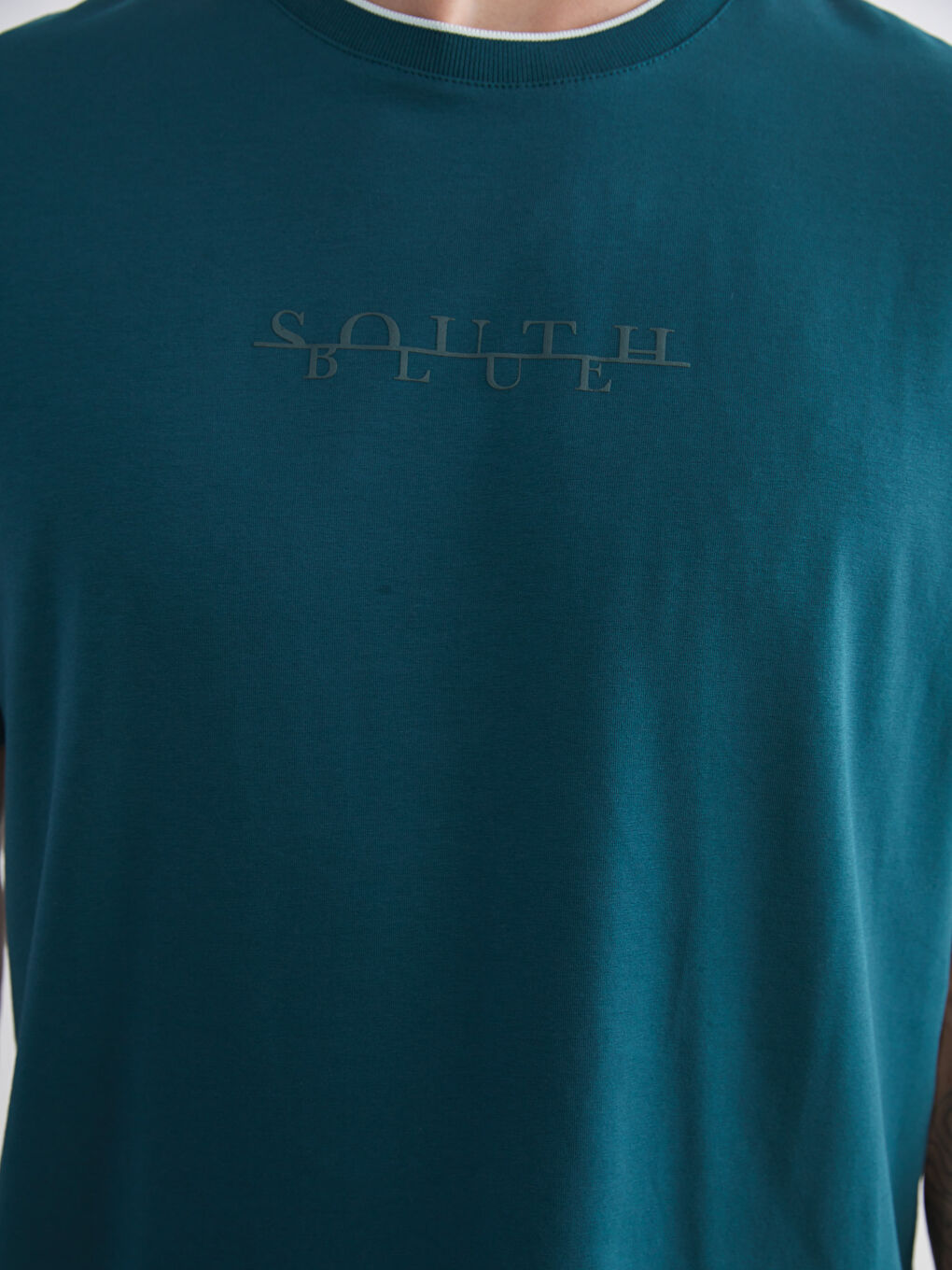 Crew Neck Printed Jersey Men's T-Shirt-2