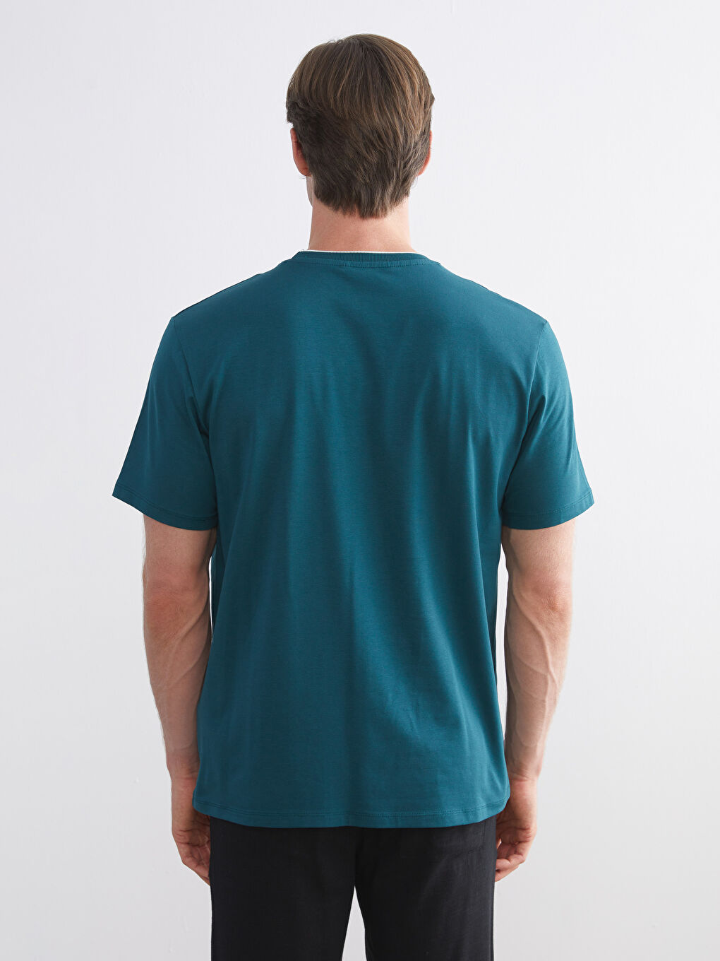 Crew Neck Printed Jersey Men's T-Shirt-3