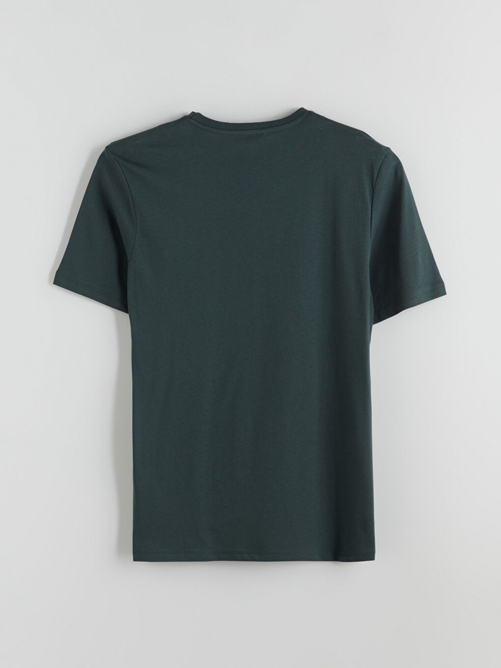 Yeşil Bisiklet Yaka Baskılı Penye Erkek Tişört-5