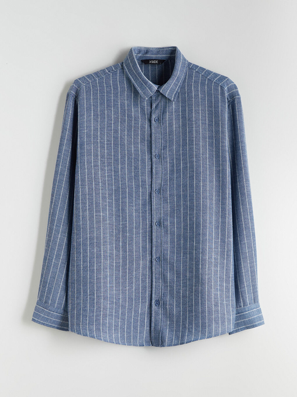 Mavi Regular Fit Uzun Kollu Çizgili Erkek Gömlek-4