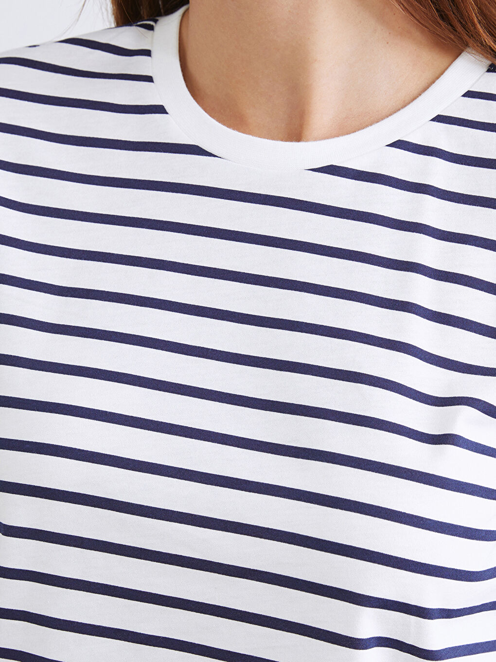 Bordo Bisiklet Yaka Kadın Tişört 2'li-4