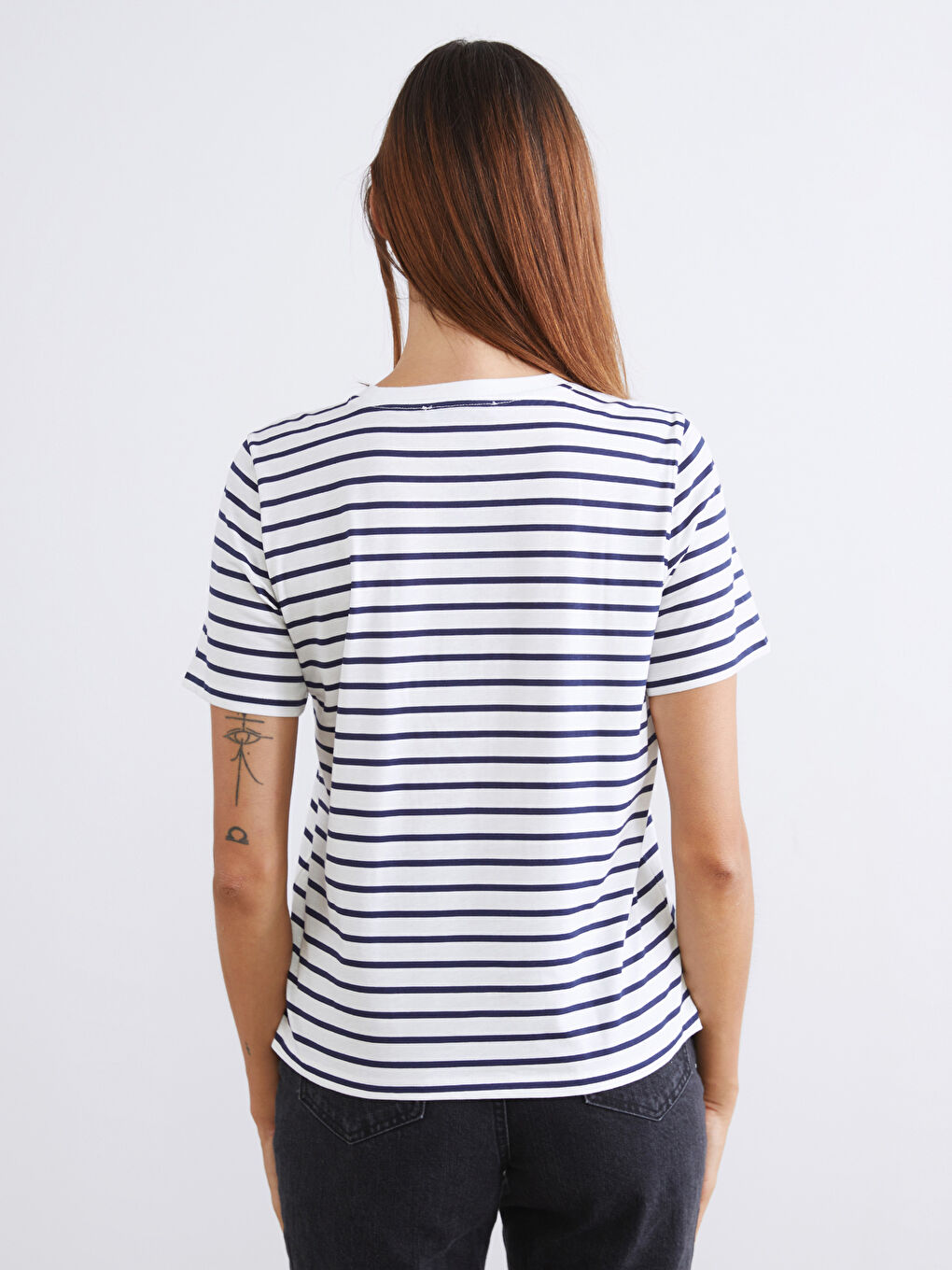 Bordo Bisiklet Yaka Kadın Tişört 2'li-6