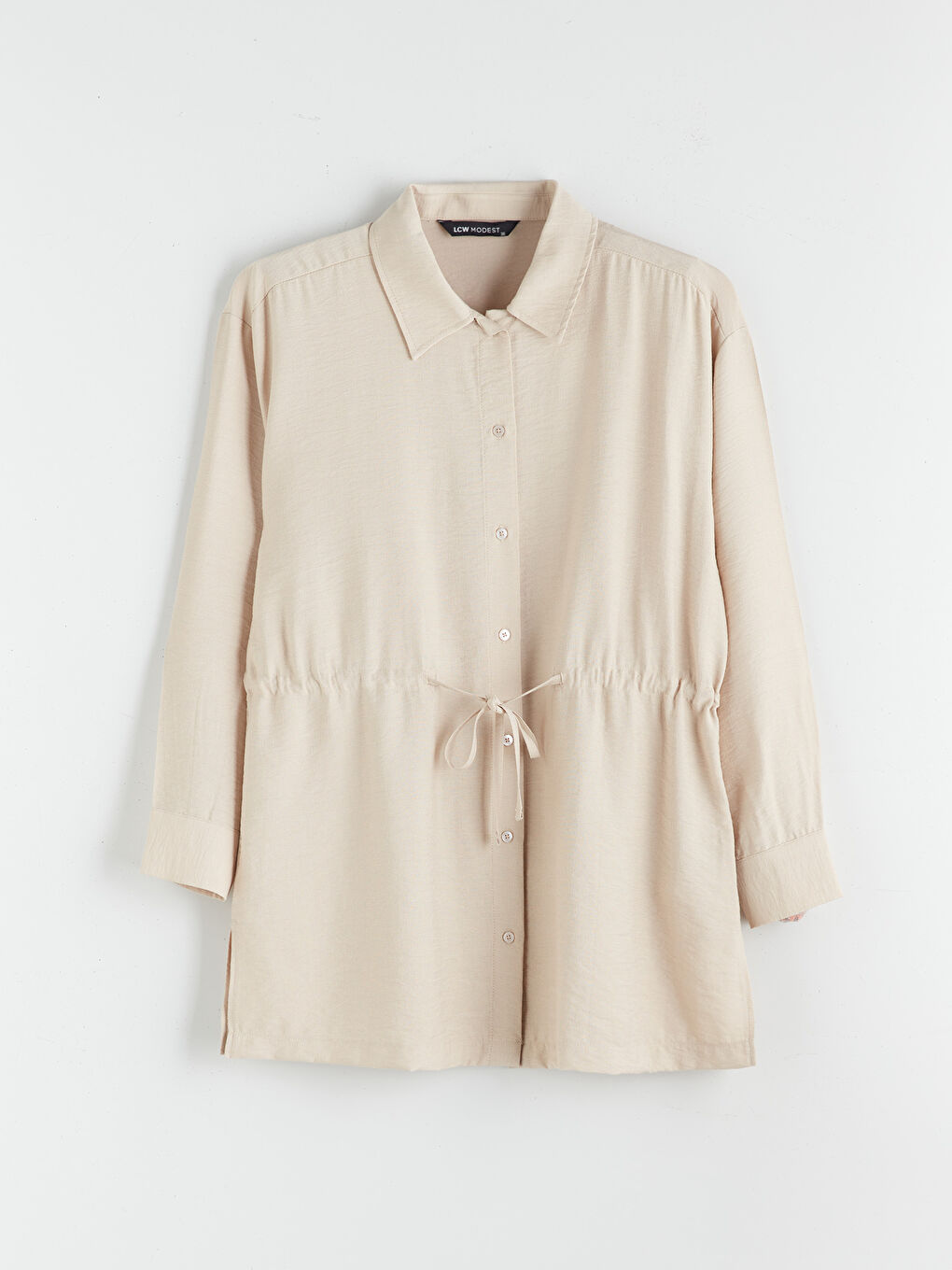 Bej Kadın Gömlek Tunik-4