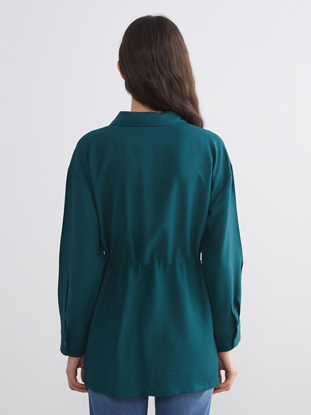 Yeşil Kadın Gömlek Tunik-3