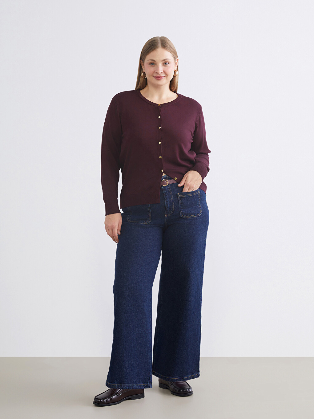 İndigo Wideleg Kadın Jean Pantolon