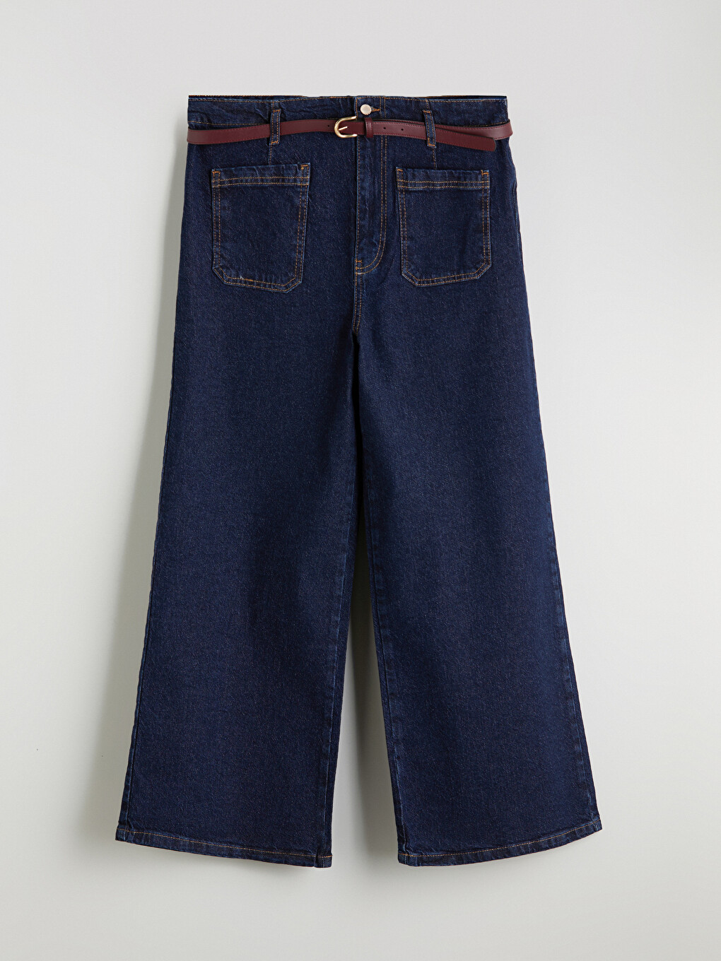 İndigo Wideleg Kadın Jean Pantolon-6
