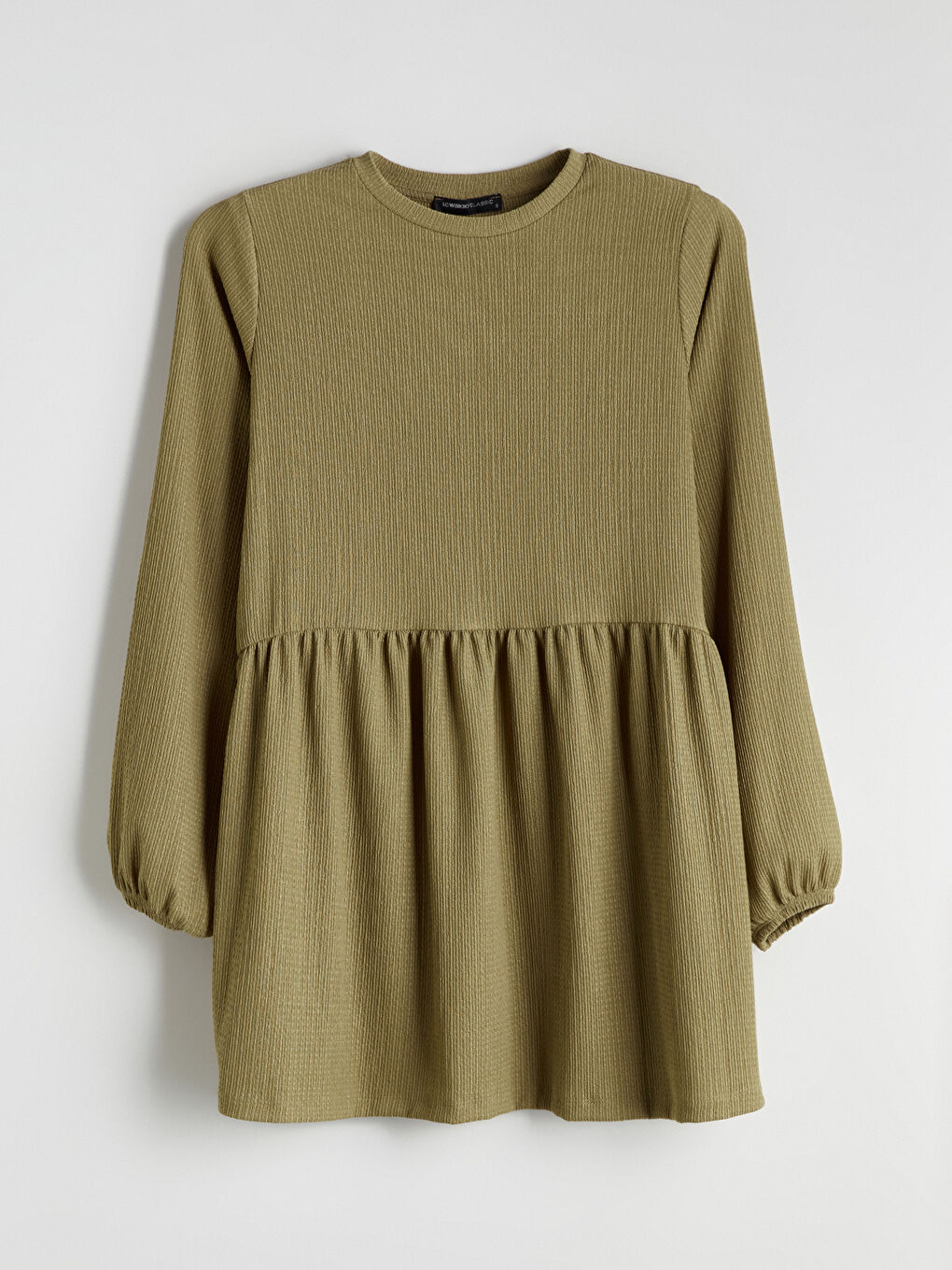 Haki Bisiklet Yaka Kadın Tunik-4