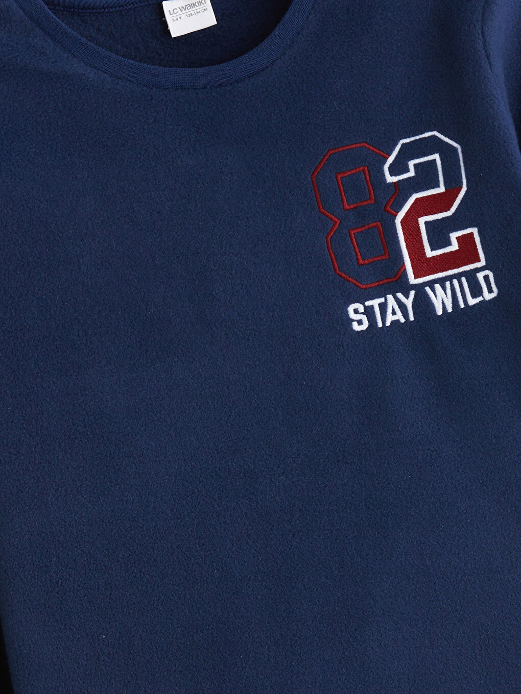 Lacivert Bisiklet Yaka Polar Erkek Çocuk Pijama Takımı-2