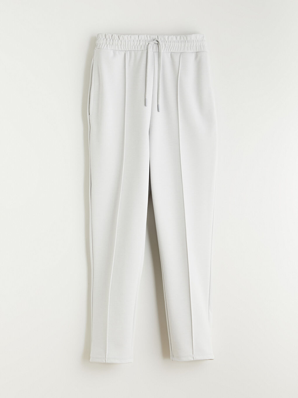 Gri Beli Lastikli Kadın Eşofman Altı-4