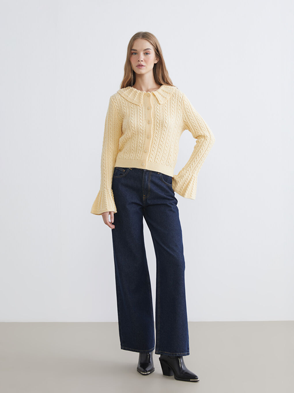 Woman YELLOW Cardigan-1