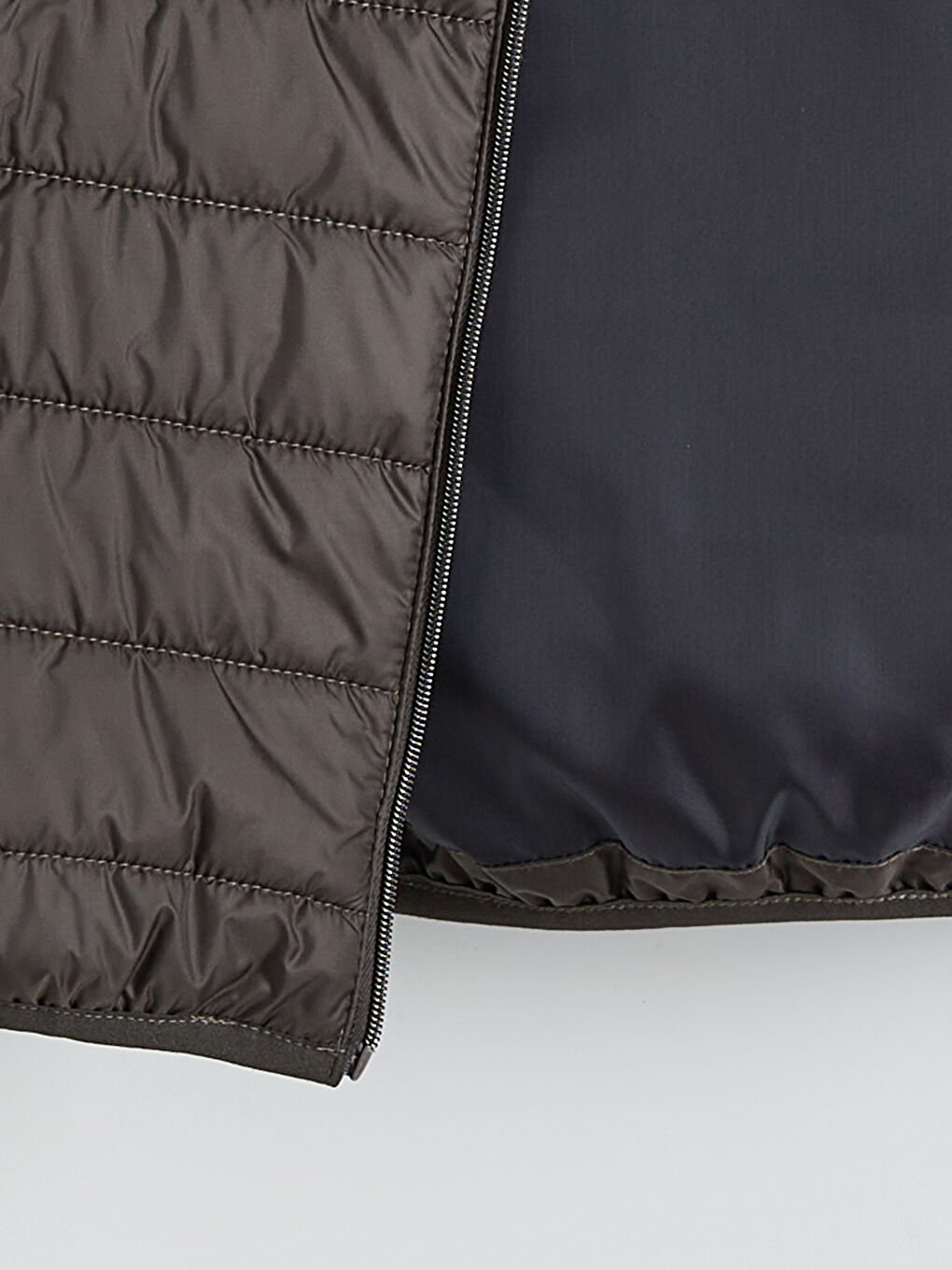 Haki Büyük Beden Standart Kalıp Dik Yaka Erkek Şişme Yelek-6