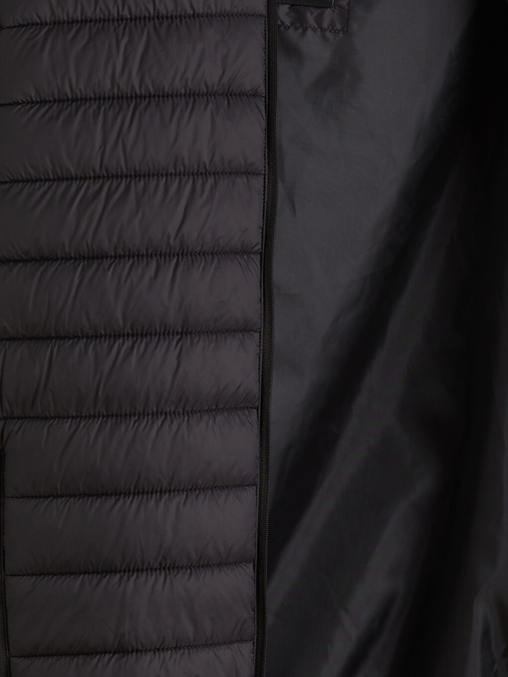 Siyah Büyük Beden Standart Kalıp Kapüşonlu Erkek Şişme Mont-6