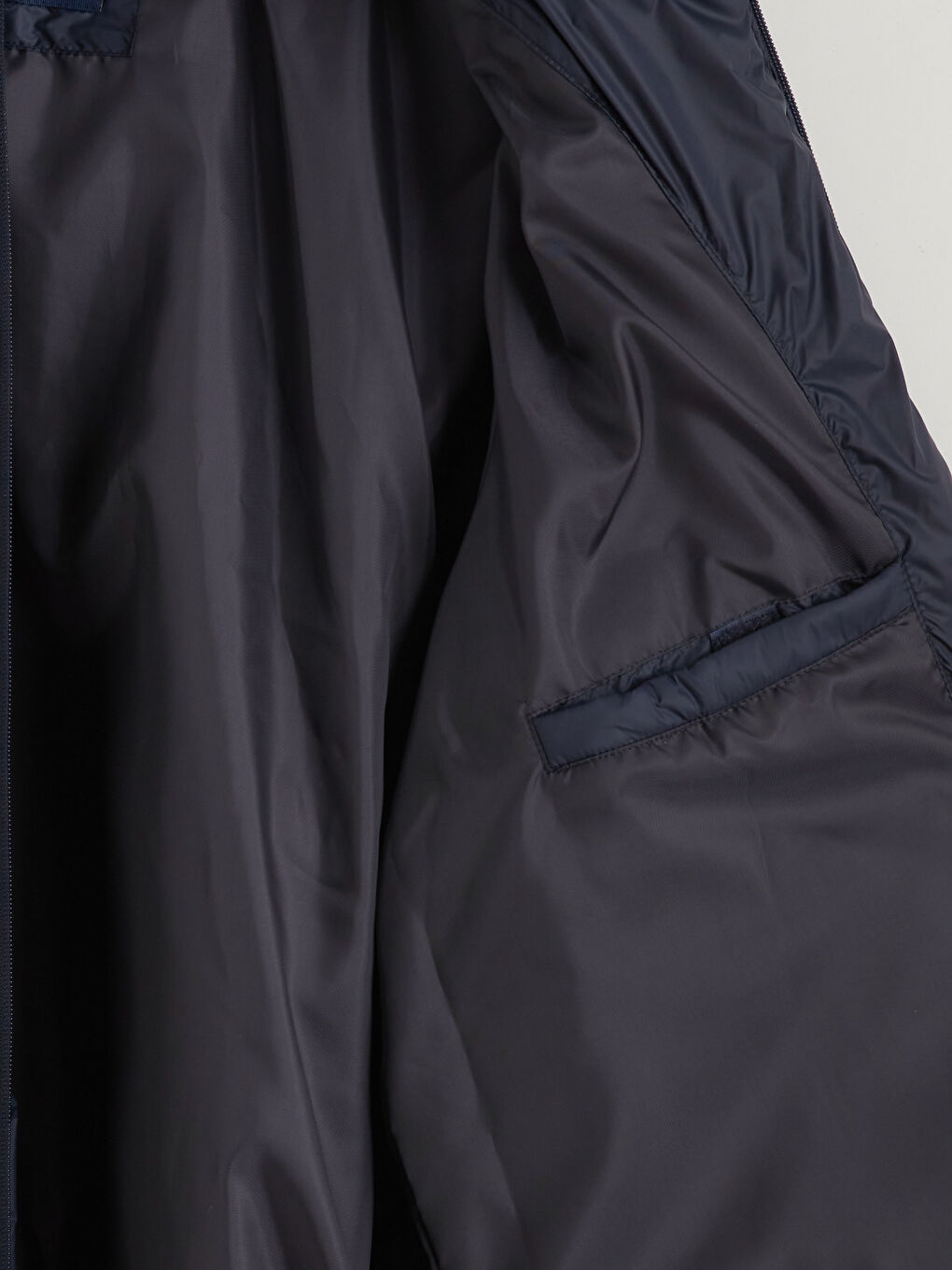 Lacivert Büyük Beden Standart Kalıp Kapüşonlu Erkek Şişme Mont-6