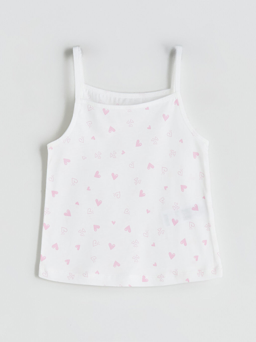 Beyaz Kare Yaka Kız Çocuk Atlet 2'li-1