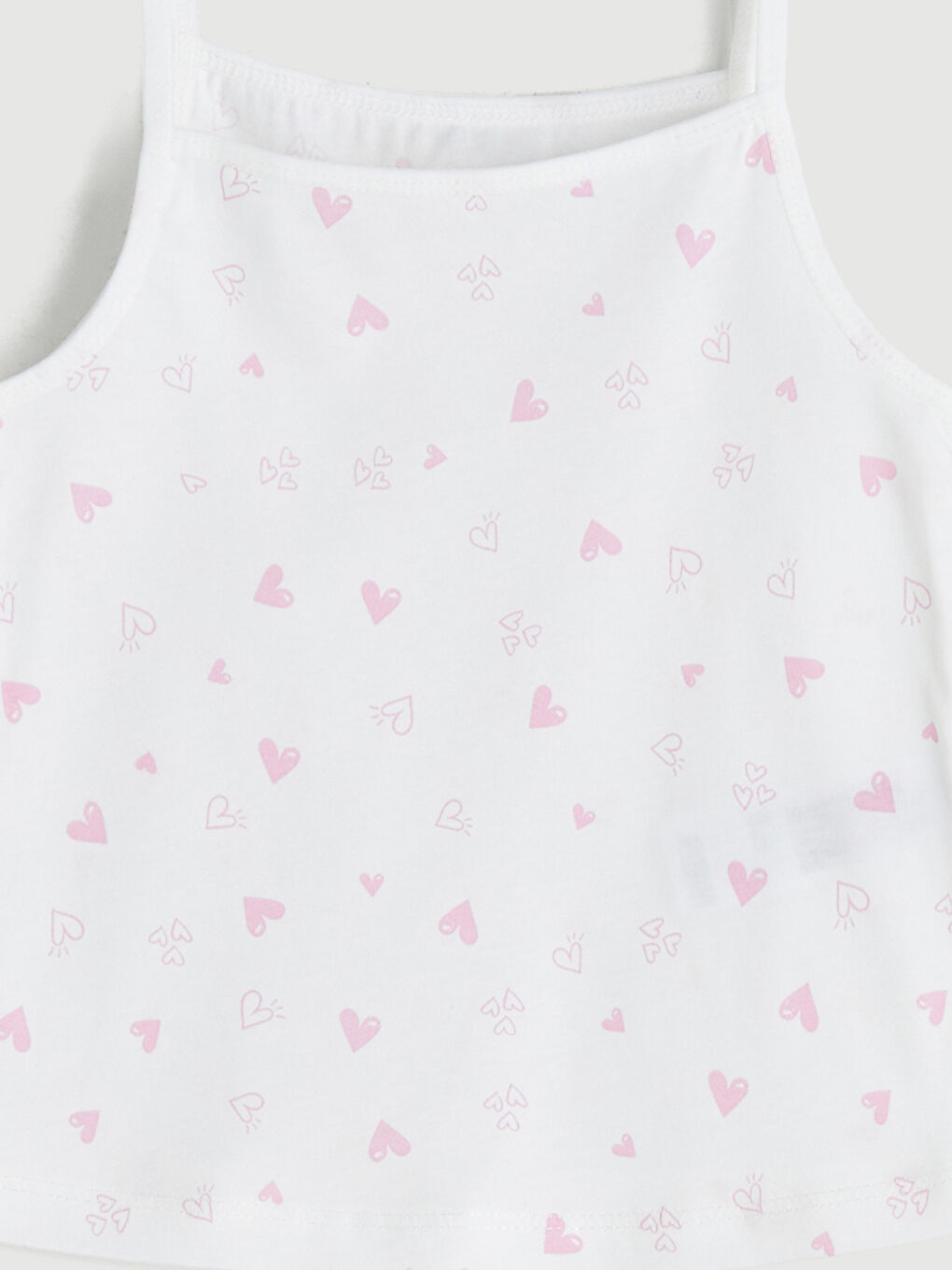 Beyaz Kare Yaka Kız Çocuk Atlet 2'li-2