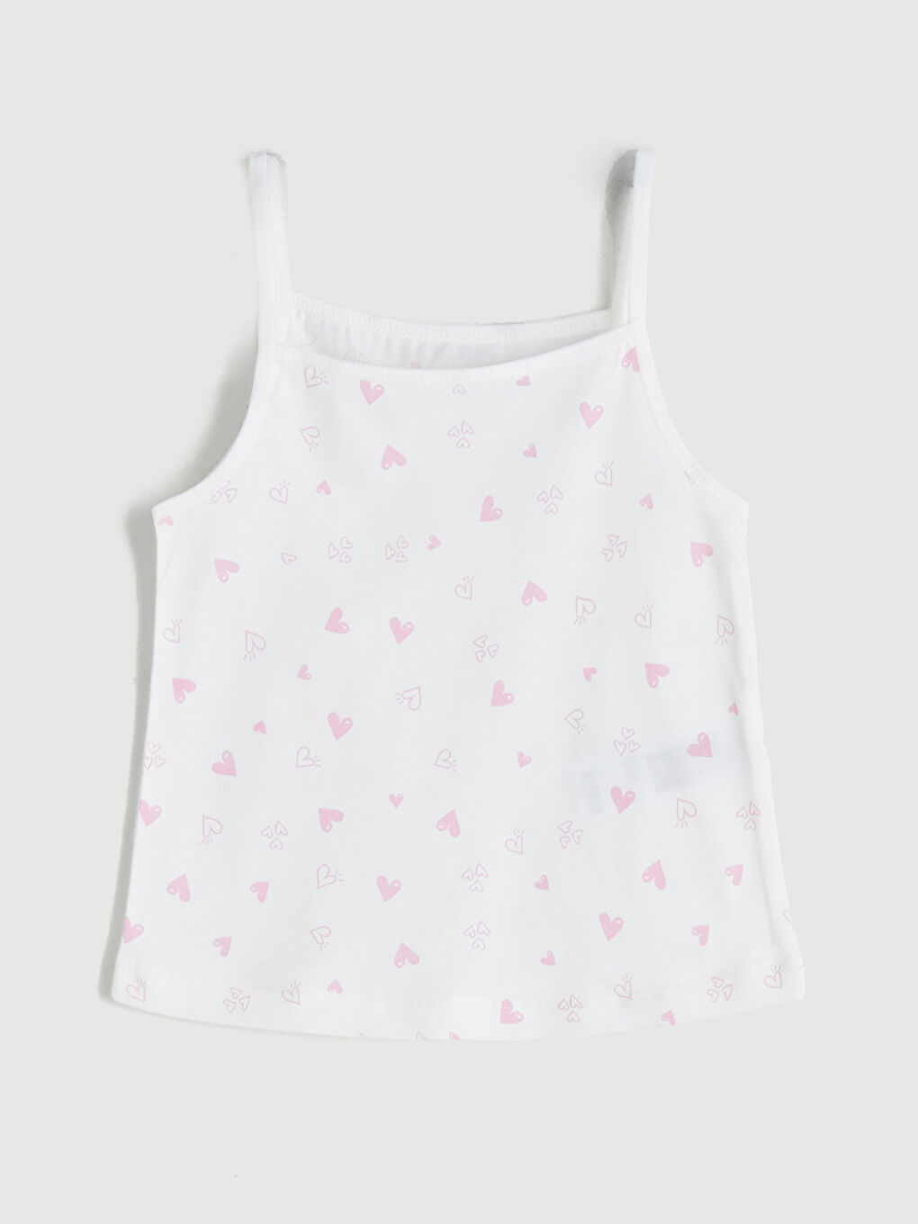 Beyaz Kare Yaka Kız Çocuk Atlet 2'li-3