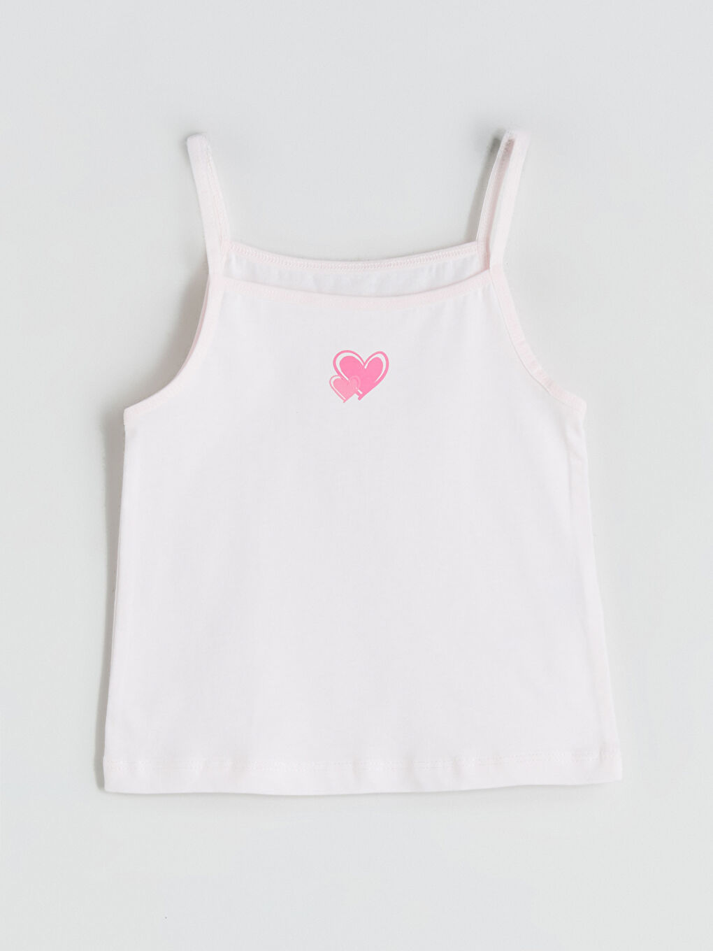 Beyaz Kare Yaka Kız Çocuk Atlet 2'li-4