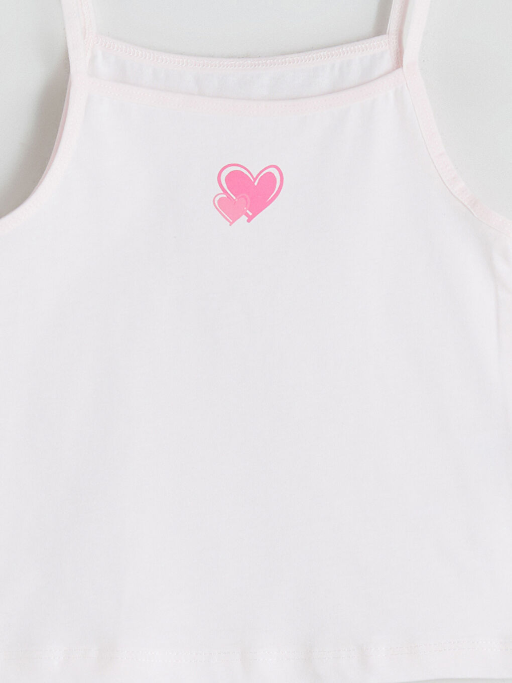 Beyaz Kare Yaka Kız Çocuk Atlet 2'li-5