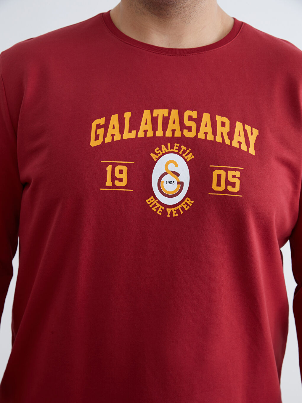 Kırmızı Büyük Beden Standart Kalıp Galatasaray Baskılı Erkek Pijama Takımı-2