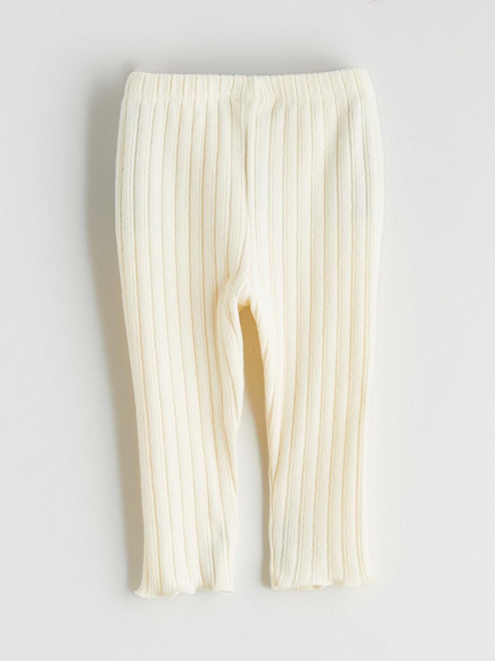 Bej Fırfırlı Bebe Yaka Kız Çocuk Bluz ve Tayt-4